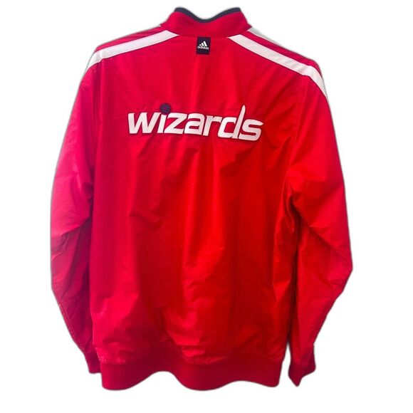 Men's Washington Wizards Official Adidas Warm Up Jacket Size L NBA Blokecore - Picture 4 of 8